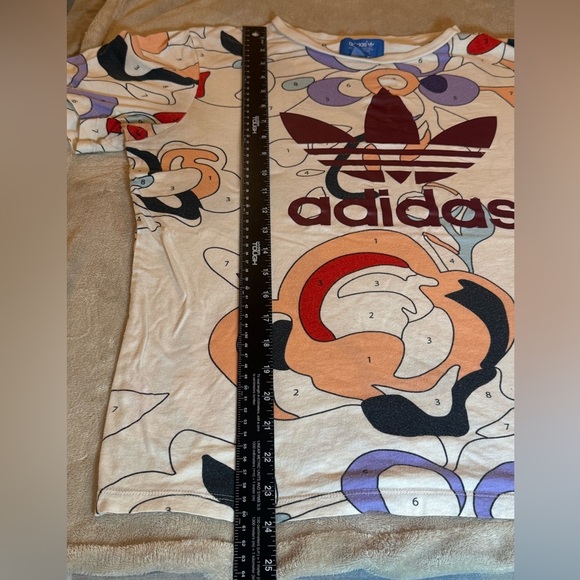 Adidas & Rita Ora Collab “Color Paint” multi-colored tshirt, size small - Picture 6 of 8